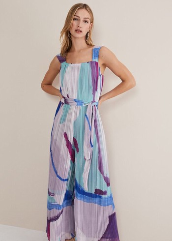 Phase Eight Rhona Abstract Wide Leg Jumpsuit Multicolor Canada | IDXWUA-905